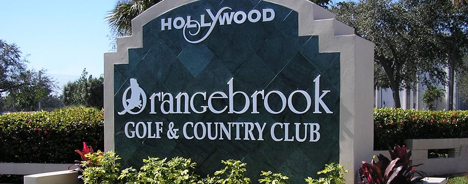 Orangebrook Golf Club entrance sign
